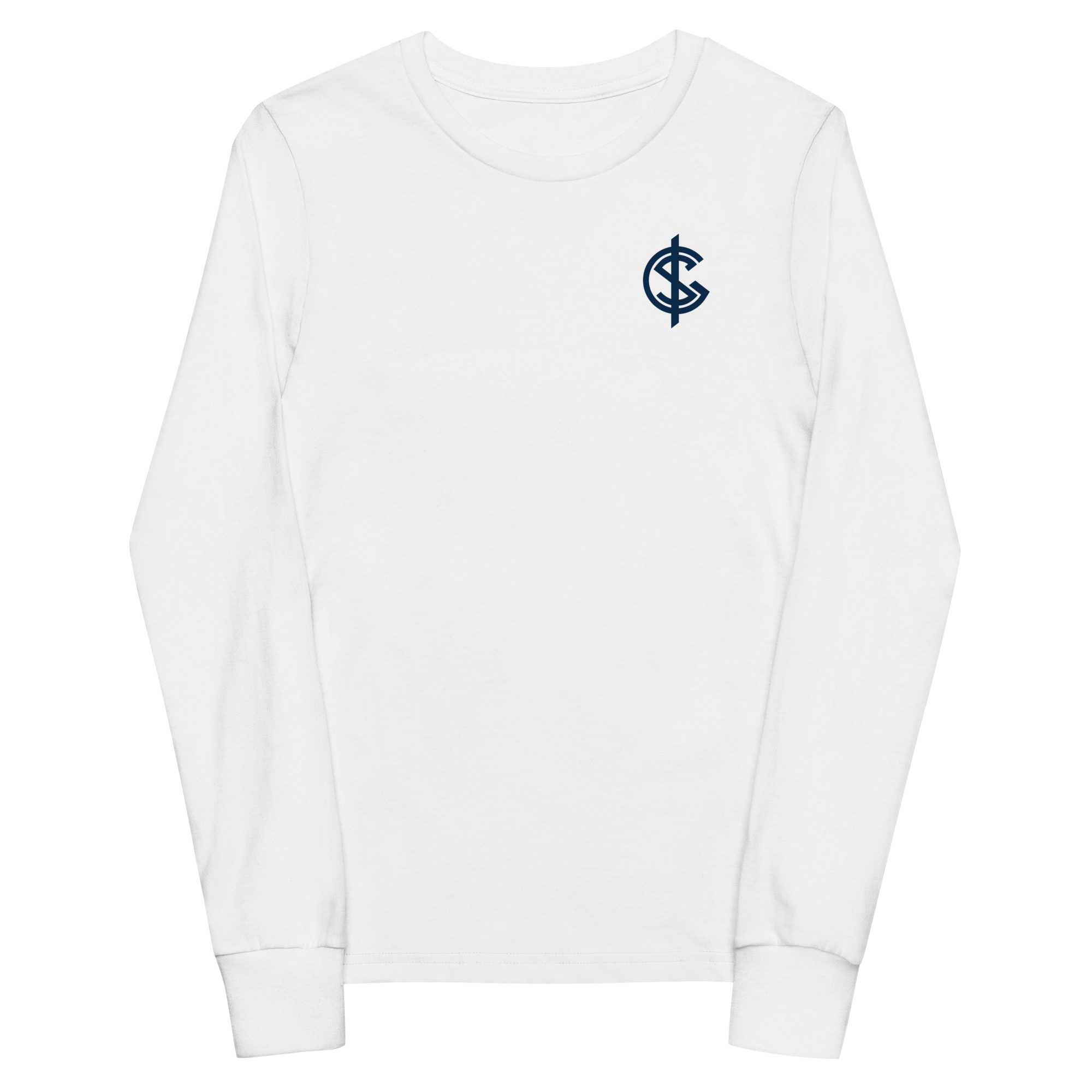 Logo Youth Long Sleeve Tee – White
