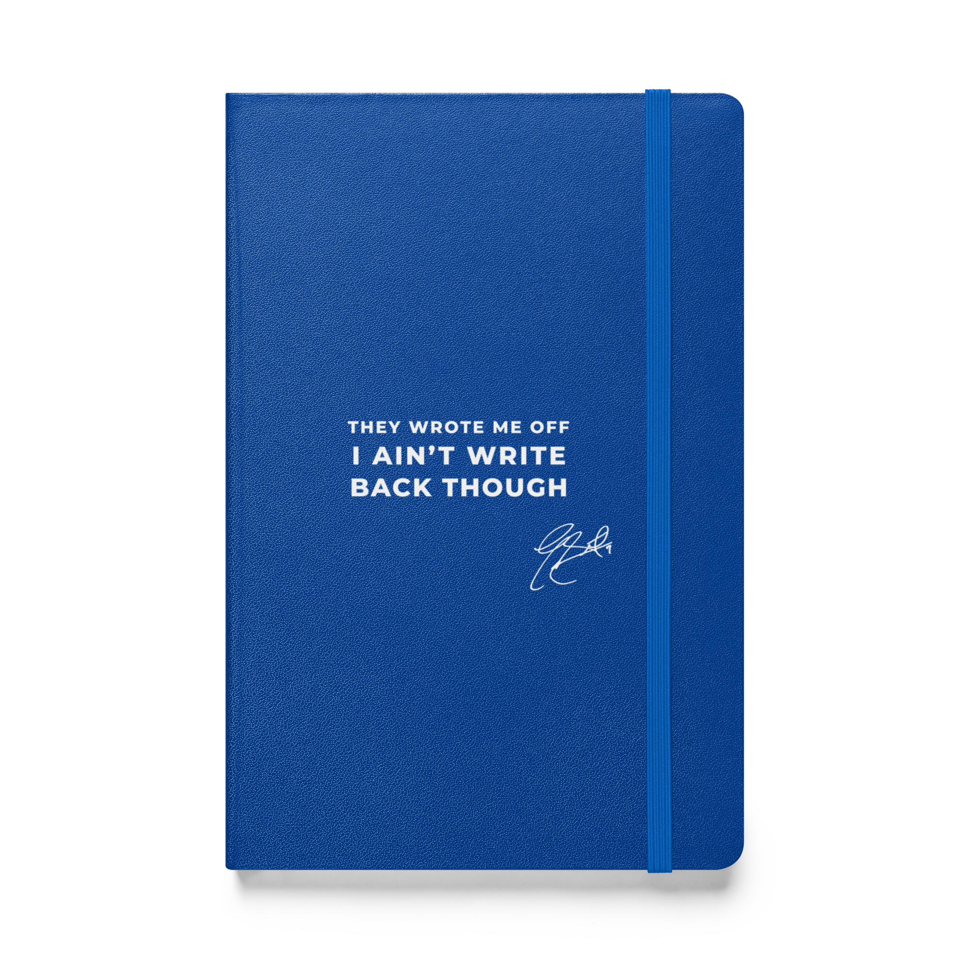 Quote Hardcover Bound Notebook - Blue