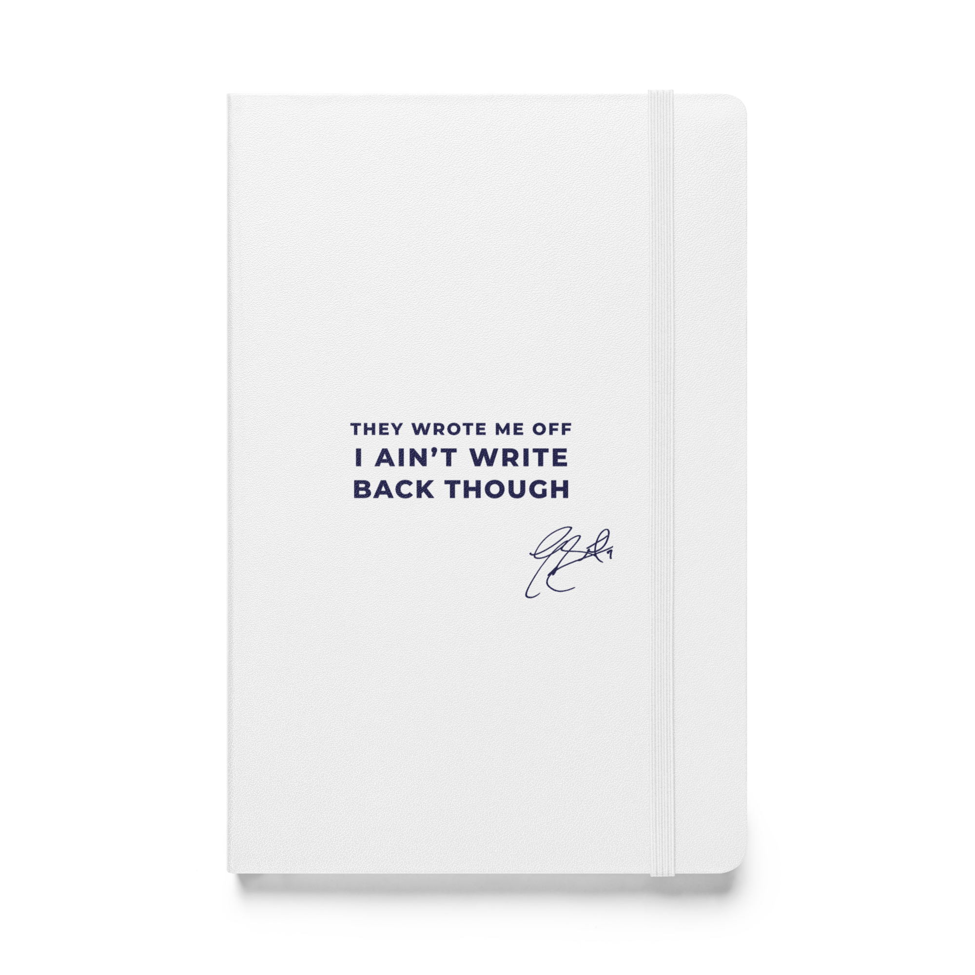 Quote Hardcover Bound Notebook - White