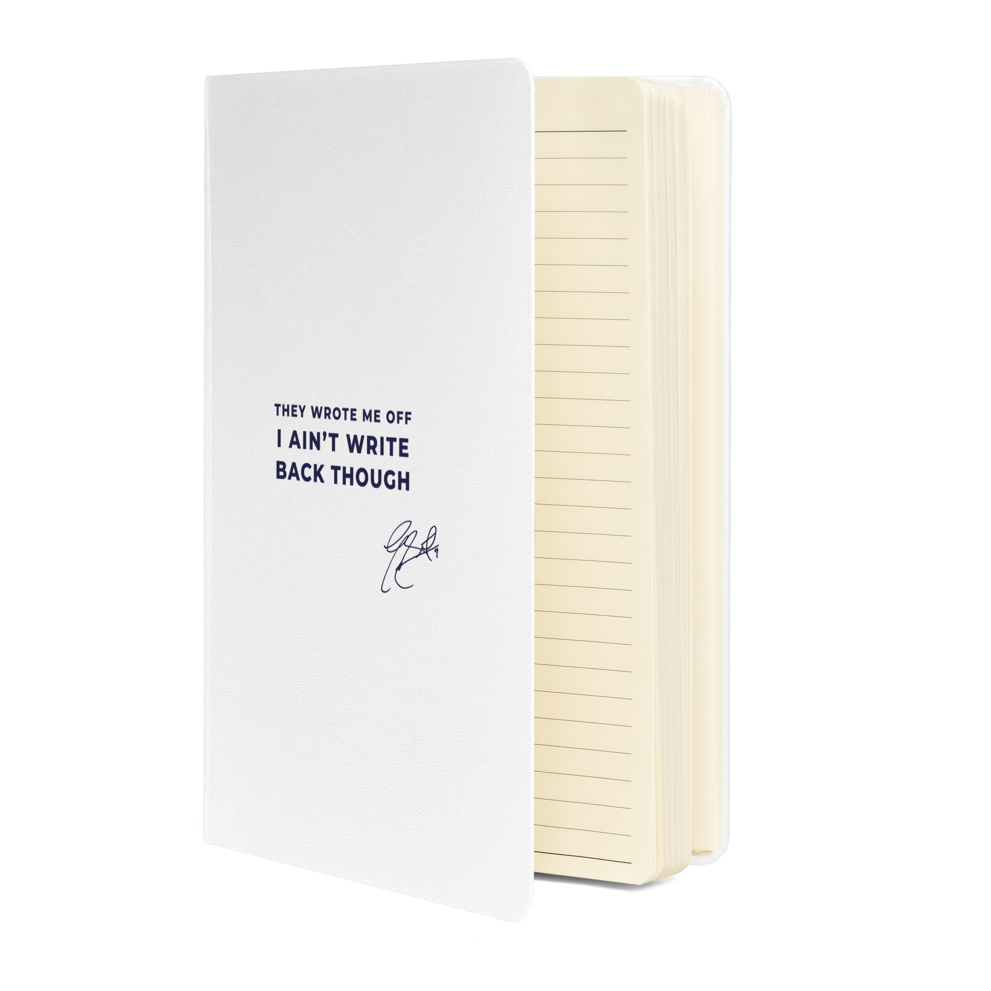 Quote Hardcover Bound Notebook - White - Image 2